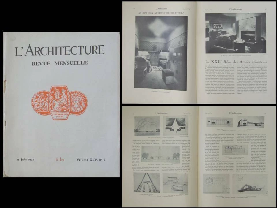 L'ARCHITECTURE n°6 1932 CHARAVEL ET MELENDES, ALLIX, CHIROL, MARRAST, RUHLMANN - Photo 1/1