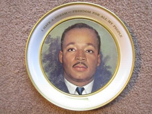 BANDEJA DE METAL MLK Jr. de colección Martin Luther King Jr. BLM Black Rights - Imagen 1 de 3