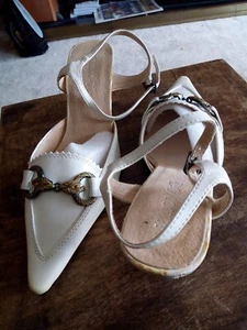 Lady Ankle Buckle Heel Sandals closed Toe Summer Stiletto Court Party Shoes eu38 - Picture 1 of 7