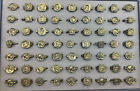 Vintage Brass Coin Rings Lot,bactrian Coin Rings Lot,63 Rings,size 6 to 9