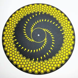 ~ Hot Wax Records maßgefertigte Slip Matte 12" ~ Phenakistiscope Tropfwachs animiert ~ - Bild 1 von 2