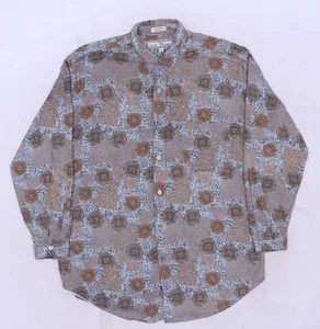 D6083 Vintage M.E Sport Button Down Freizeithemd mit Blumenmuster Größe L - Bild 1 von 5