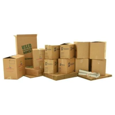 UsedCardBoardboxes - 1 Bedroom Moving Kit - 32 Boxes Total - Image 1 of 4