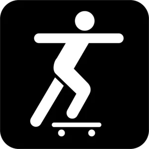 Calcomanía de vinilo símbolo internacional para ventana de skateboarding - Imagen 1 de 5