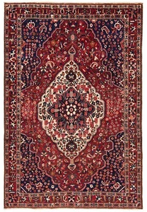 Bakhtiar Tissé à la Main Tapis de Perse 317x211 cm-Nomadic,Orient,Tapis,,Rouge/ - Picture 1 of 12