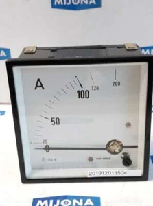 SIEMENS Ampermeter AC 0-200A 96x96 mm (New old stock) - Bild 1 von 2