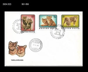 Wildlife,Big Cat,Lion,Wolf,Wild Pig,Animal,Hungary 1976 FDC,Cover - Picture 1 of 1
