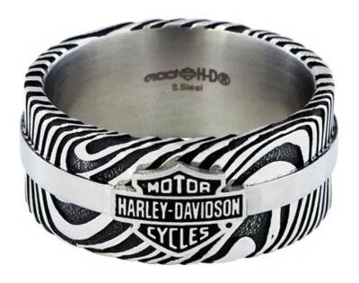 Harley-Davidson Hombre Driftwood B&S Logo Anillo Banda, Acero Inoxidable HSR0078 Foto 1 de 3