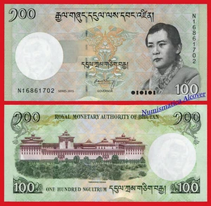 BHUTAN 100 Ngultrum 2015 Pick 32c SC / UNC  - Picture 1 of 1