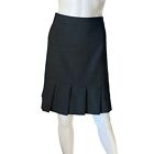 Brooks Brothers A-line Pleated Hem Skirt Gray Size 14 New