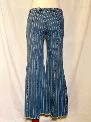 Pantalones de mezclilla Henry Duarte vintage años 90 Hip Hugger tiro bajo campana cintura 25 Foto 1 de 4