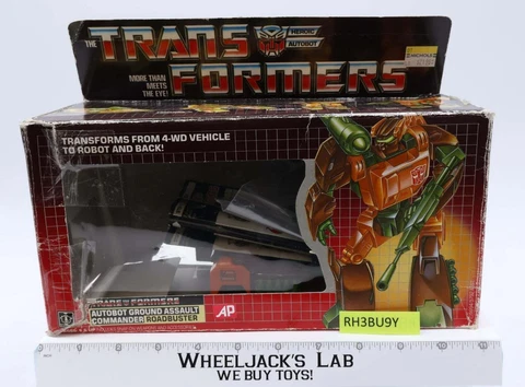Roadbuster 100% Complete W/Box 1985 Vintage Hasbro G1 Transformers Figure Cover