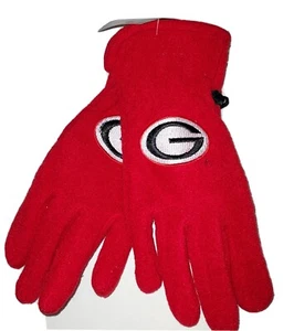 Georgia Bulldogs Fleece. Men's Gloves, NCAA , O/S, Red - Picture 1 of 4
