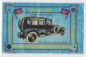 Old Streichholzschachtel Label Großbritannien UK British Cars 1921 Leyland B Nr. 49 Vintage - Bild 1 von 2