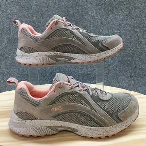 Ryka Shoes Womens 7.5 M Sky Walk Trail Sneaker Gray Leather Mesh Low Top Lace Up - Picture 1 of 19