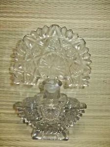 Crystal Perfume Bottle, 7 inches tall, Collectable with stopper - Picture 1 of 2