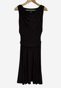 Chaps Dress Womens S Small Draped Black Sleeveless Classic Elegant - Picture 1 of 12