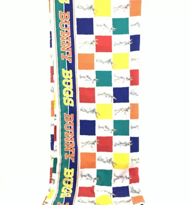 Hoja plana doble Bugs Bunny bloque de color a cuadros vintage 1997 Bibb Co EE. UU. 6350 Foto 1 de 4