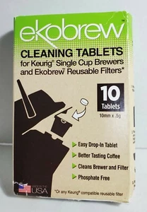 Ekobrew Cleaning Tablets 10 Ct for Keurig Single Cup Brewers Ekobrew Filters New - Picture 1 of 6