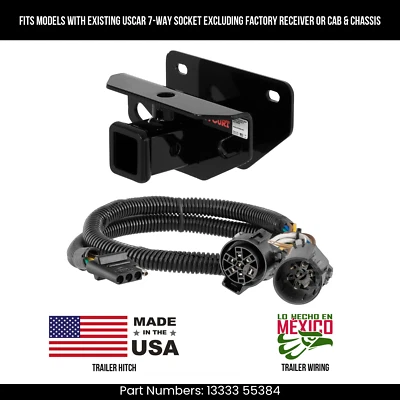 Сцепное устройство для прицепа 2013 Ram 3500 с 4-контактной проводкой вилка USCAR без оригинального сцепного устройства/C&C Curt - Изображение 1 из 4
