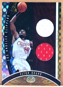 2006-07 BOWMAN ELEVATION ELTON BRAND GAME USED DUAL JERSEY #D 1/25 ALPHA GOLD - Picture 1 of 2