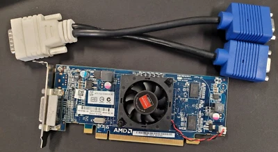 Radeon HD 6350 512MB PCIE x16 Video Card 637995-001 With Dual Display Vga - Image 1 of 3