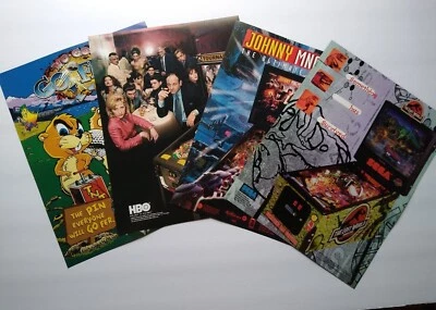Pinball FLYERS Lot Of 4 No Good Gofers The Sopranos Johnny Mnemonic Lost World - Image 1 of 2
