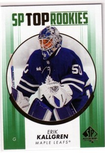 2022-23 Upper Deck SP Authentic GREEN SP TOP ROOKIES RC Erik Kallgren  SSP