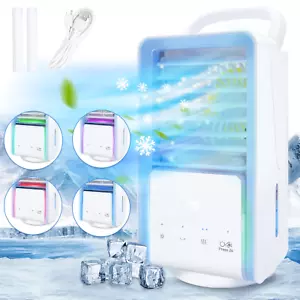 Portable Air Conditioner Fan 3 Speeds, 700ml Tank, 7-Color Light, Oscillation - Picture 1 of 12