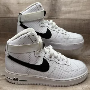 Nike Air Force 1 AF1 High Hi Top Sneaker Damen 8,5 8 1/2 weiß schwarz belüftet - Bild 1 von 16