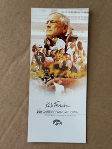2025 Iowa Hawkeyes 200 Career Wins Kirk Ferentz Commemorative Chrome Ticket - Picture 1 of 1