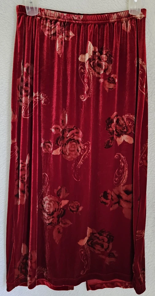 Falda Kathie Lee Mujer Talla 16W Multicolor Floral Terciopelo SENTIR Foto 1 de 4