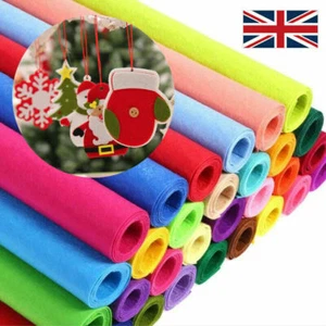 1mm Plain STIFF FELT Thick FABRIC DIY Color Non Woven Scrapbooks Craft Material - Picture 1 of 34