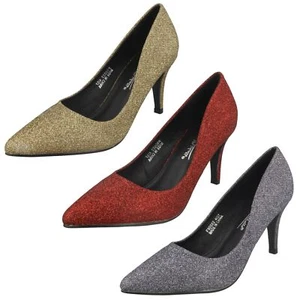 Ladies Anne Michelle Mid Heel Court 'Shoes' - Picture 1 of 28