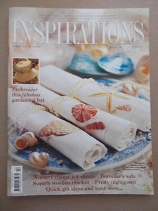 Inspirations #22~Embroidery Projects~Shells~Nightgown~Blanket~Thistle~Pansy~Bath - Picture 1 of 15