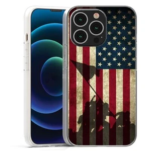 Für Apple iPhone 13 Pro Max Mini TPU Case Hülle + Glas (Grunge Veteranen Flagge) - Bild 1 von 6