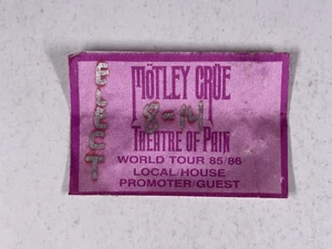 Motley Crue Guest Pass Original Fear Of Pain World Tour 1985/1986 - Picture 1 of 14