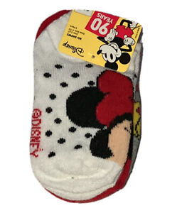 DISNEY MINNIE MICKEY MOUSE 5 Pack Ankle No-Show Assorted Socks Size 4-7.5