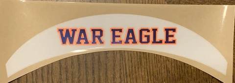Auburn Football 2022 BACK BUMPER DECAL Riddell SpeedFlex Helmet Team Issued Cover