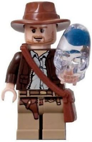 Lego Indiana Jones & skull crystal Minifigure From Set 7628 New