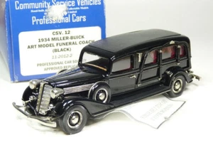Brooklin CSV12 1/43 1934 Miller-Buick Funeral Coach Handmade White Metal Model - Picture 1 of 2