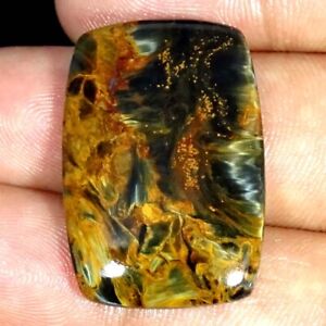 26.80Cts Natural Golden Pietersite Cushion Cabochon Loose Gemstone