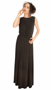 Vestido Mujer Negro Largo Gótico Sin Mangas Versátil Pesado Tejido Rayón Bruja Vestido - Imagen 1 de 5