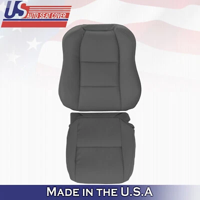 Cubiertas de asiento de cuero perforado gris para la parte superior e inferior del conductor Acura TL 2004 Foto 1 de 4