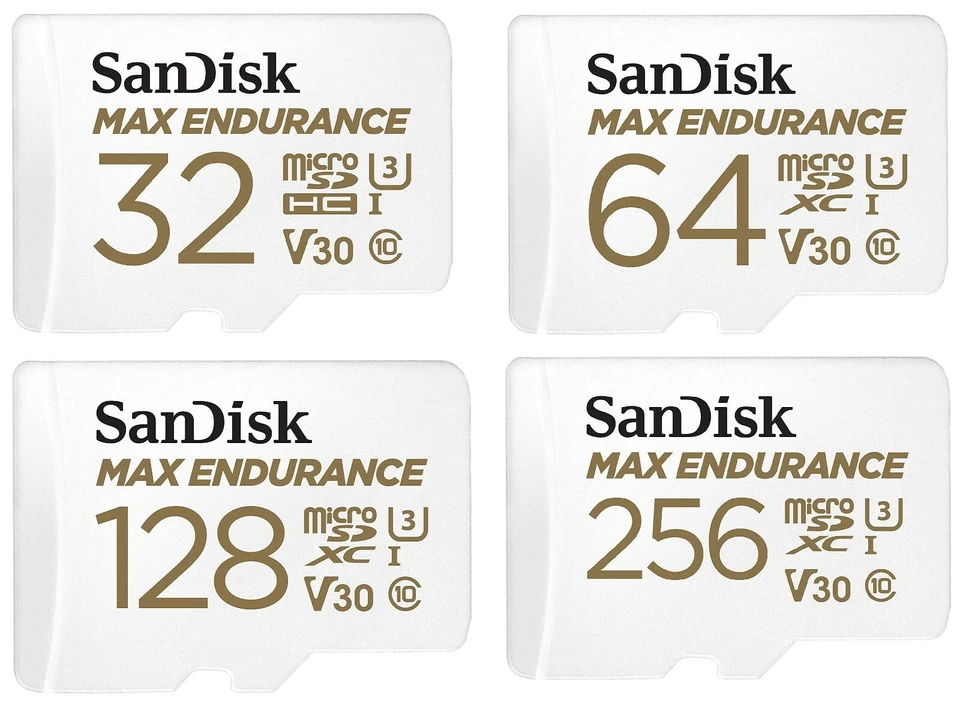 SanDisk 32GB 64GB 128GB 256G Max Endurance Micro SD SDHC SDXC U3 4k 100MB/s Lot - Image 1 of 1