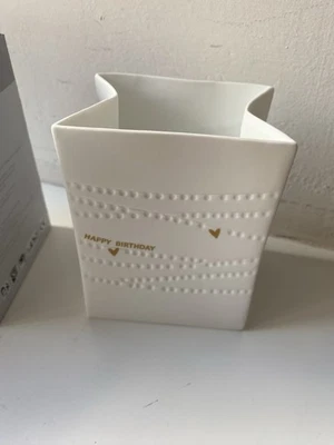 Räder Porzellan Lichttüte Happy Birthday Teelicht Deko Impressionen Skandi  - Bild 1 von 4