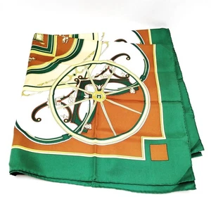 Bufanda Hermes Carre 90 Verde Seda 100% 2262014 - Imagen 1 de 11