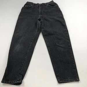 Lee 12 Petite (Fits 27W 26L) Made In USA High Rise Denim Jeans Black - Picture 1 of 9