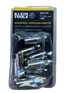 Klein Tools Weatherproof F Compression Connector VDV812-623, RG6/6Q; 10 Pack RG6 - Picture 1 of 7