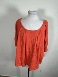 Curio Womens Orange Color Short Sleeve Sweater Size XL - Picture 1 of 8
